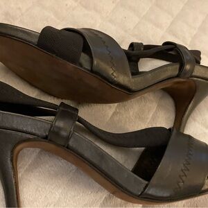 Donald J. Pliner Ada Sandals Brown Leather & stretch fabric sling back 8.5